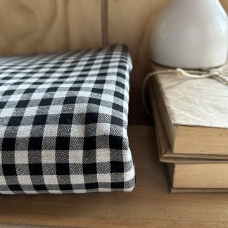 Algodón 100% cuadros negros