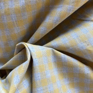 Algodón 100% cuadros amarillo/gris