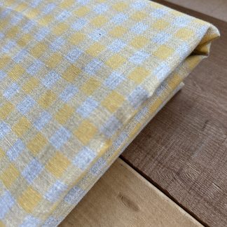 Algodón 100% cuadros amarillo/gris