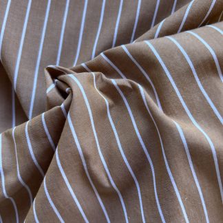 Algodón lineas terracota claro