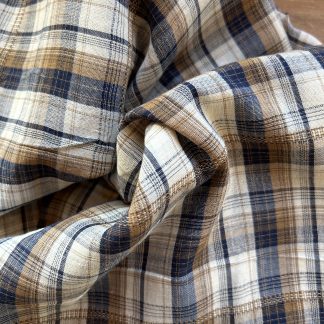 Algodón sedoso escoces azul