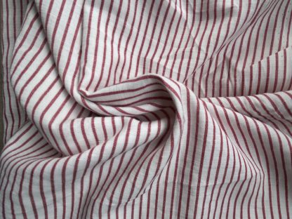 Algodón lineas rojas
