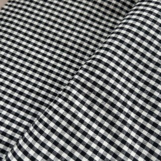 Algodón 100% cuadros negros pequeños